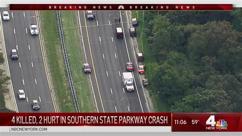 The crash involved three vehicles and a motorcycle and caused at least two of the vehicles to catch fire. . Southern state parkway accident today 2022